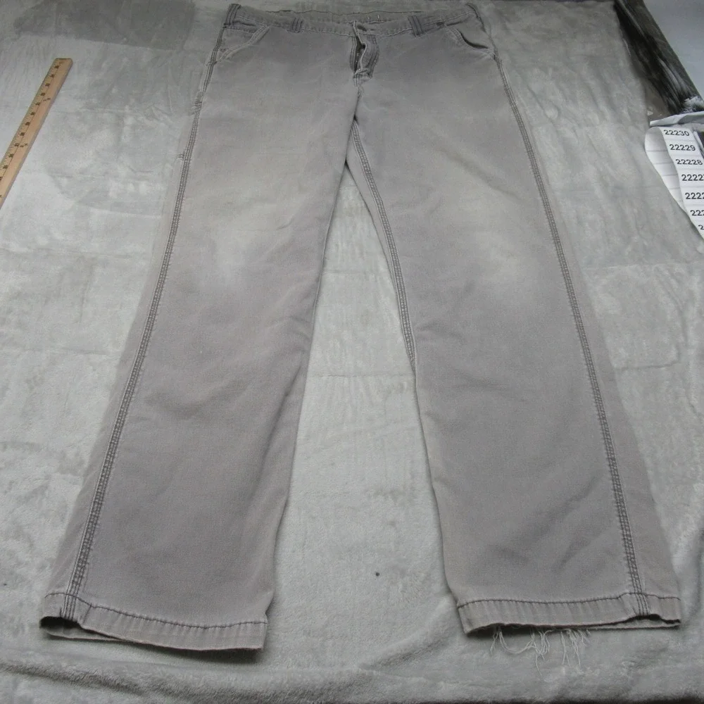 Carhartt Jeans‎ Mens 36x31 Gray? Canvas Carpenter Relaxed Classic Workwear VTG
